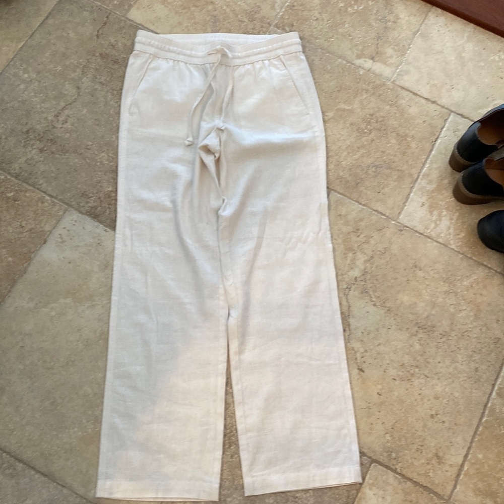 Ann Taylor Factory Linen Blend White XS New